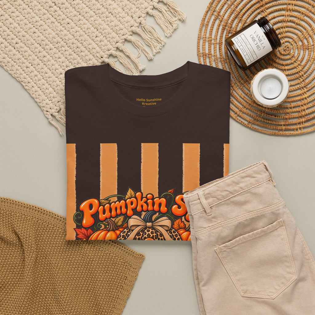 Pumpkin Spice & Praisin' Christ Tee — Fall Christian Pumpkin Graphic T-Shirt