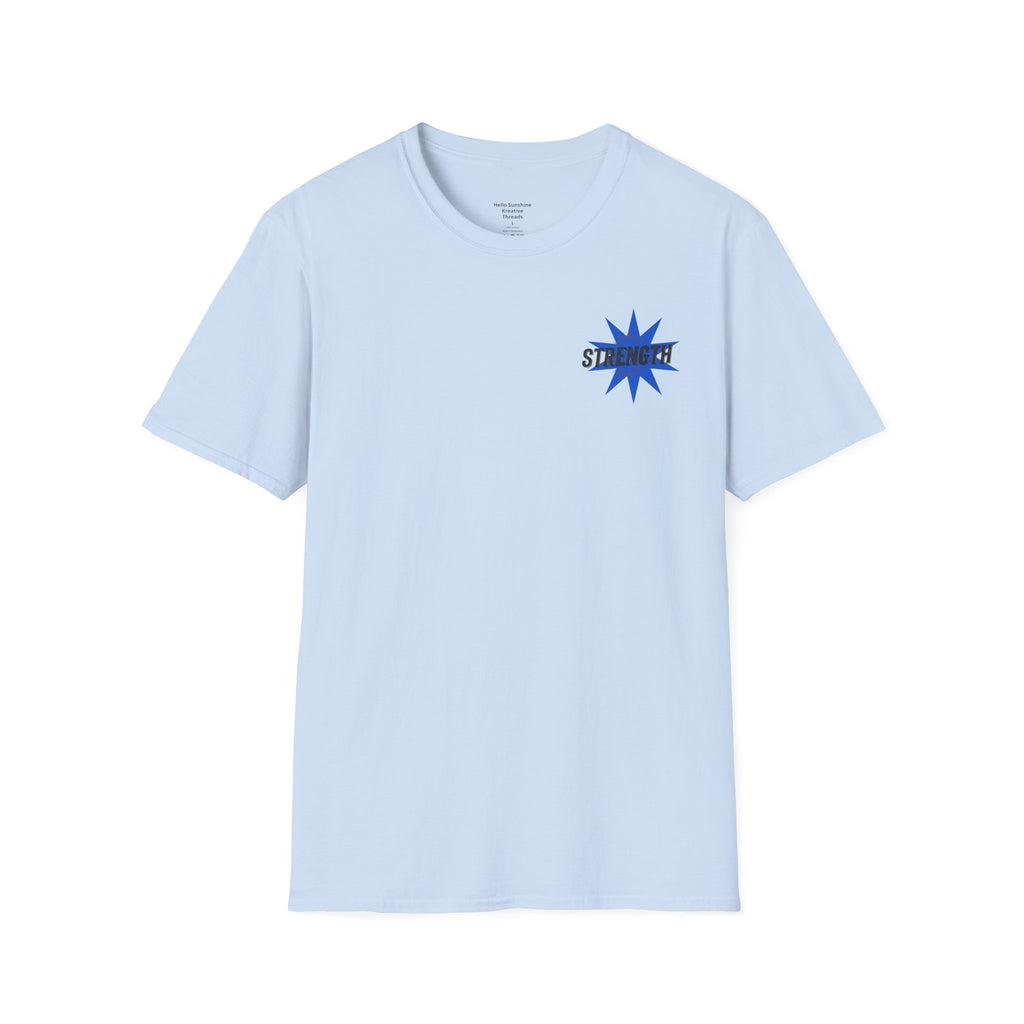Strength "You Can Do It" T-Shirt — Minimal Blue Logo Tee