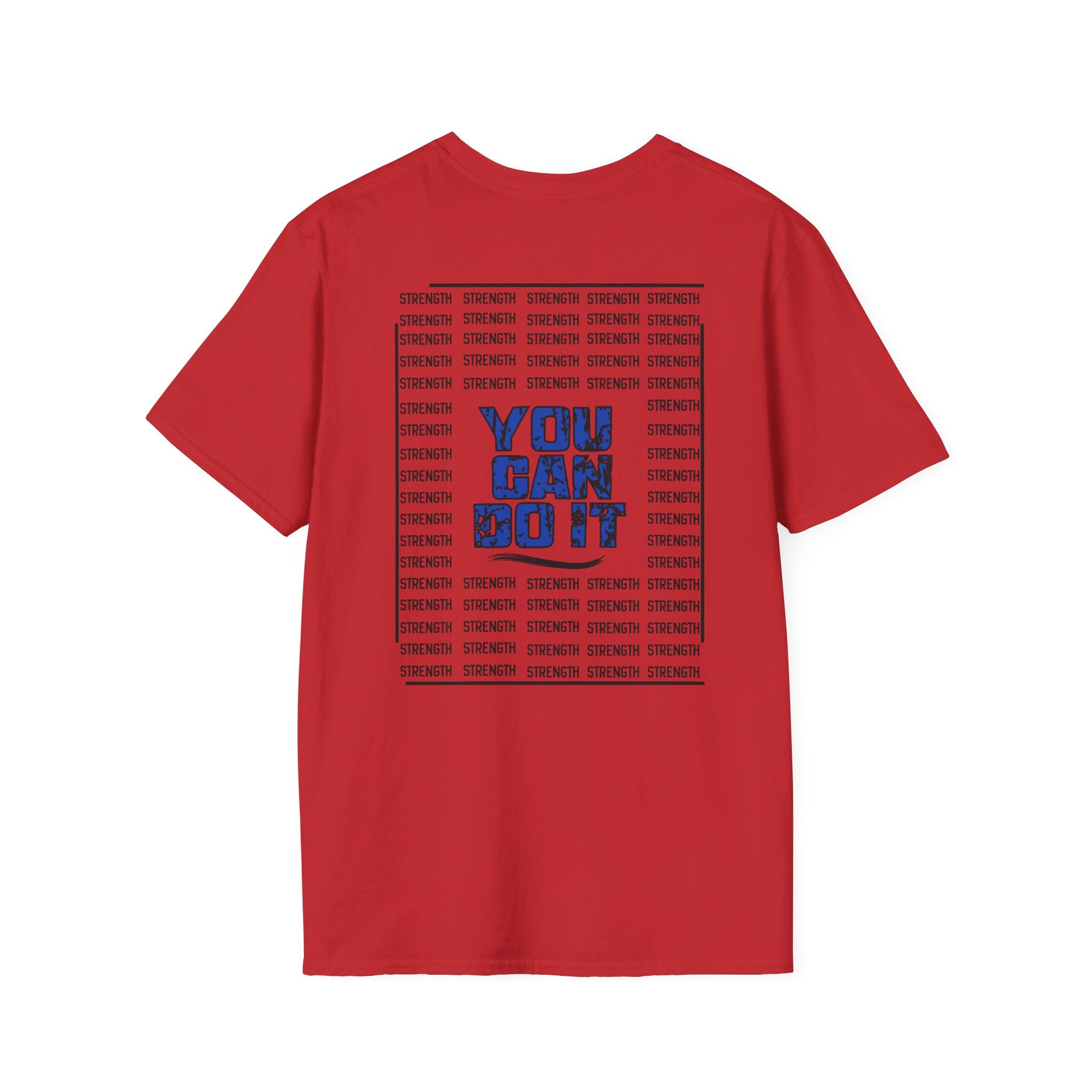 Strength "You Can Do It" T-Shirt — Minimal Blue Logo Tee