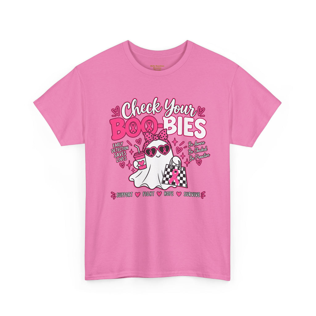 Check Your Boo-bies Tee — Breast Cancer Awareness Ghost Graphic T-Shirt
