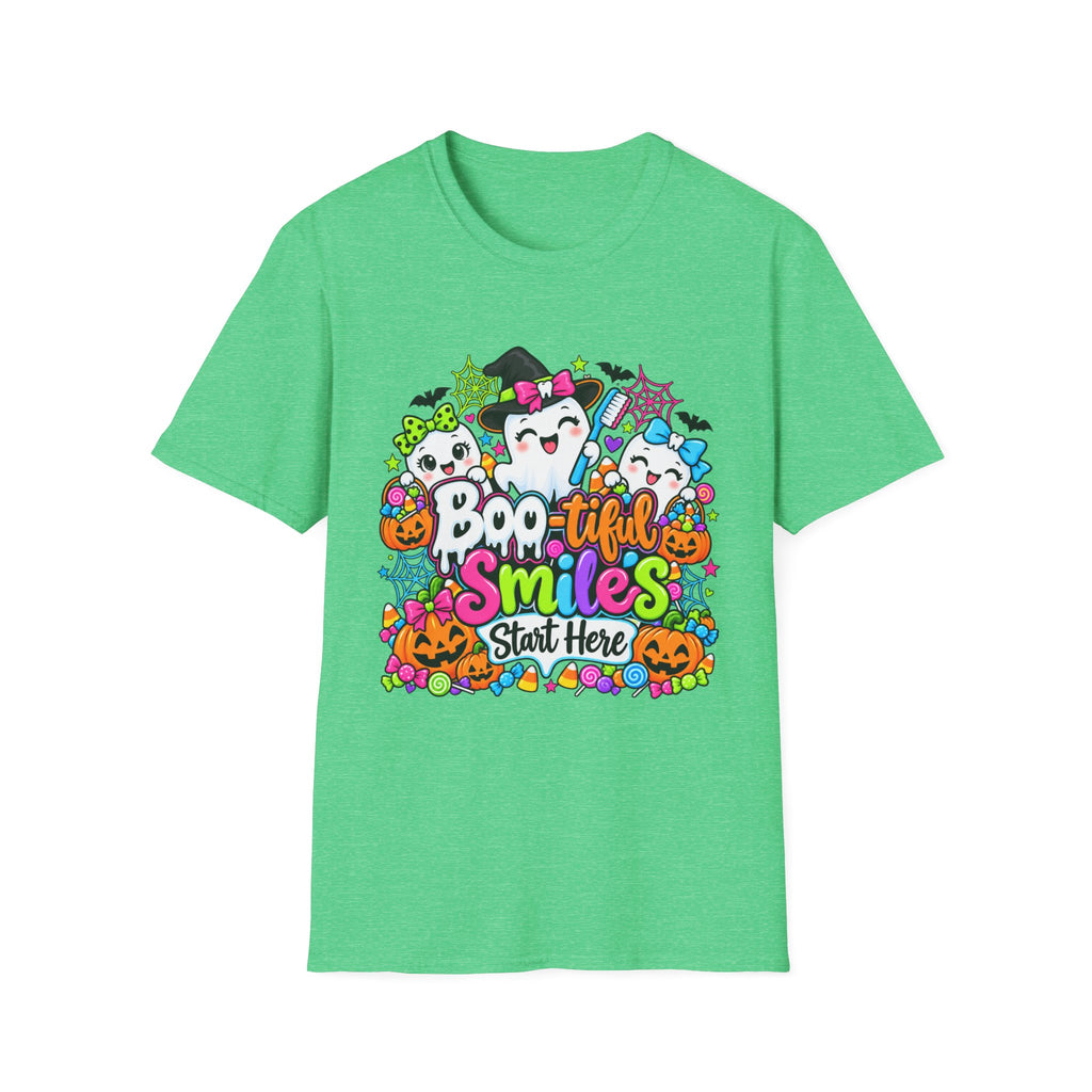 Boo-tiful Smiles Start Here Halloween T-Shirt