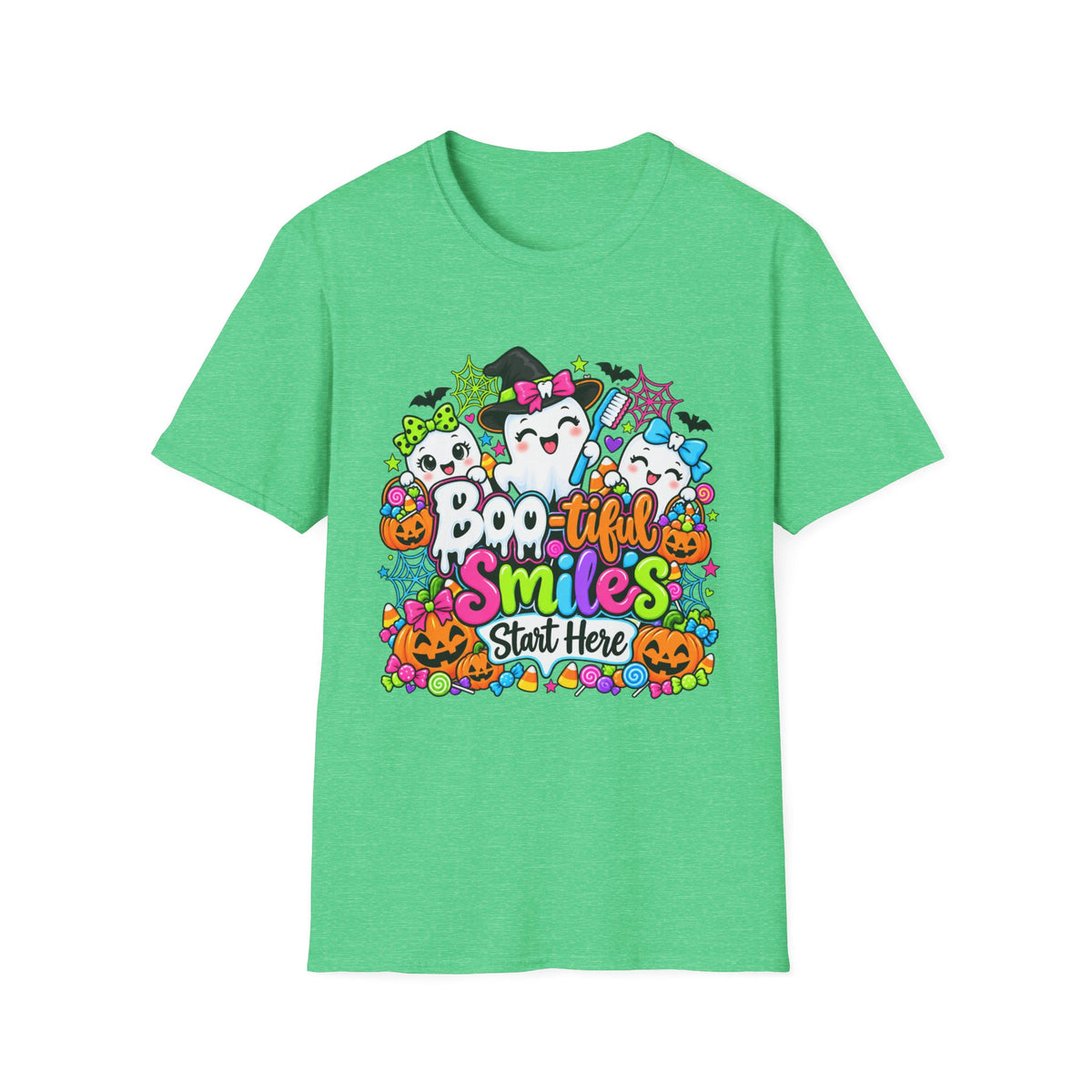 Boo-tiful Smiles Start Here Halloween T-Shirt