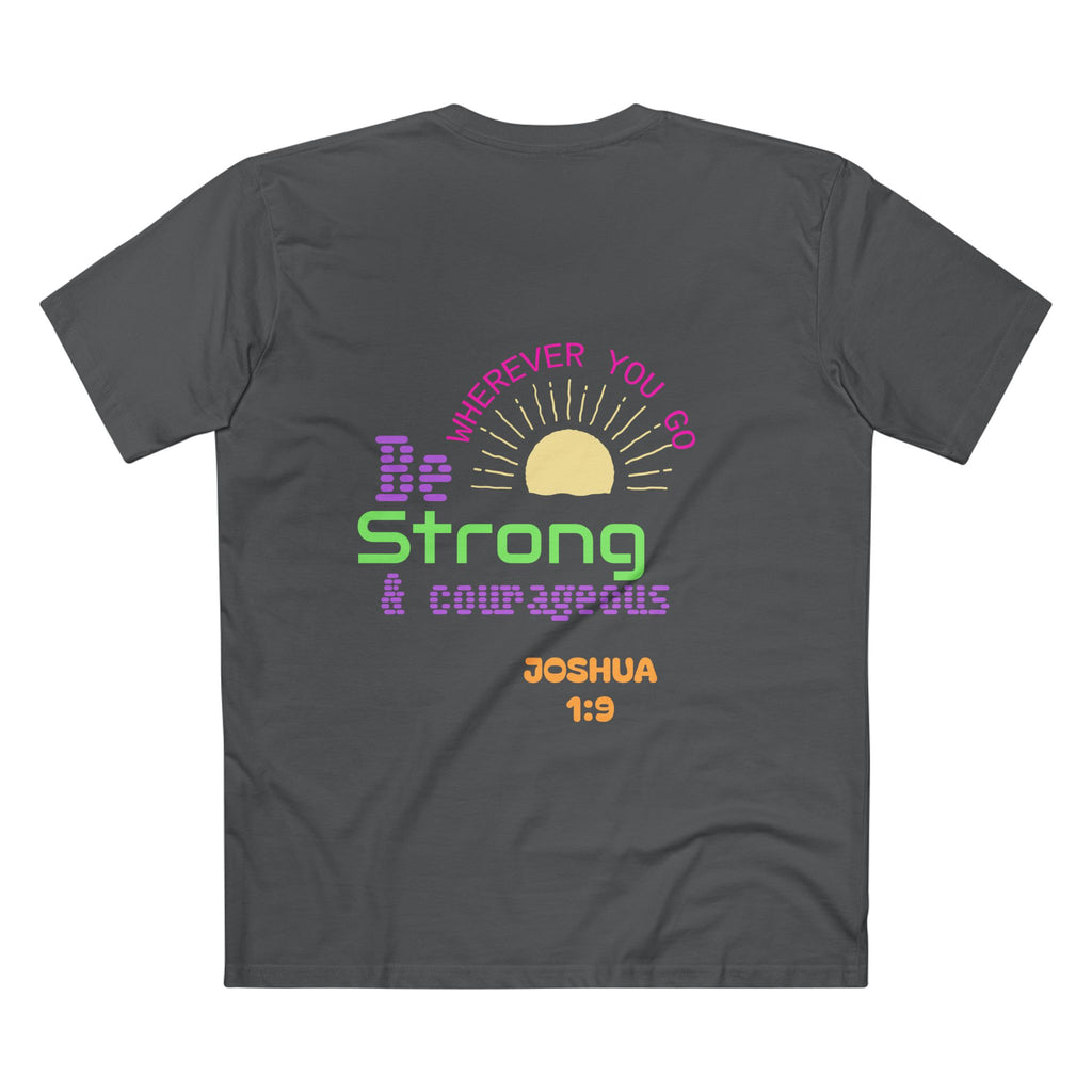 Joshua 1:9 Christian T-Shirt — "Be Strong & Courageous" Faith Tee