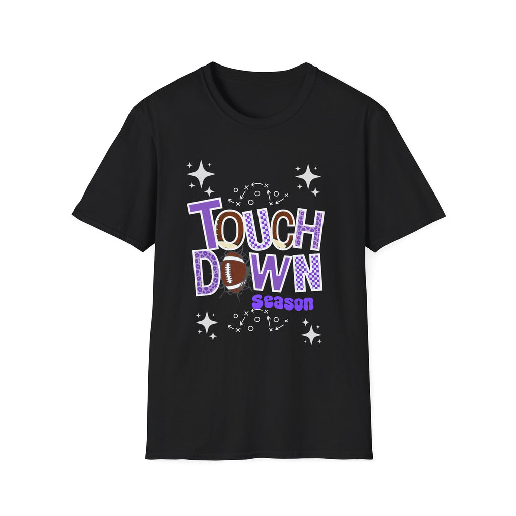 Touchdown Season T-Shirt — Fun Purple Football Graphic Tee