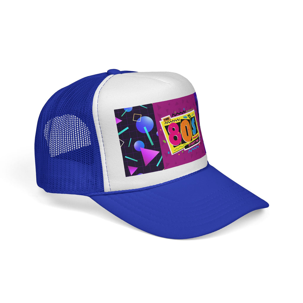 80s Retro Trucker Cap — Neon Memphis Design
