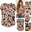 Beautiful cream & rust floral print Medium