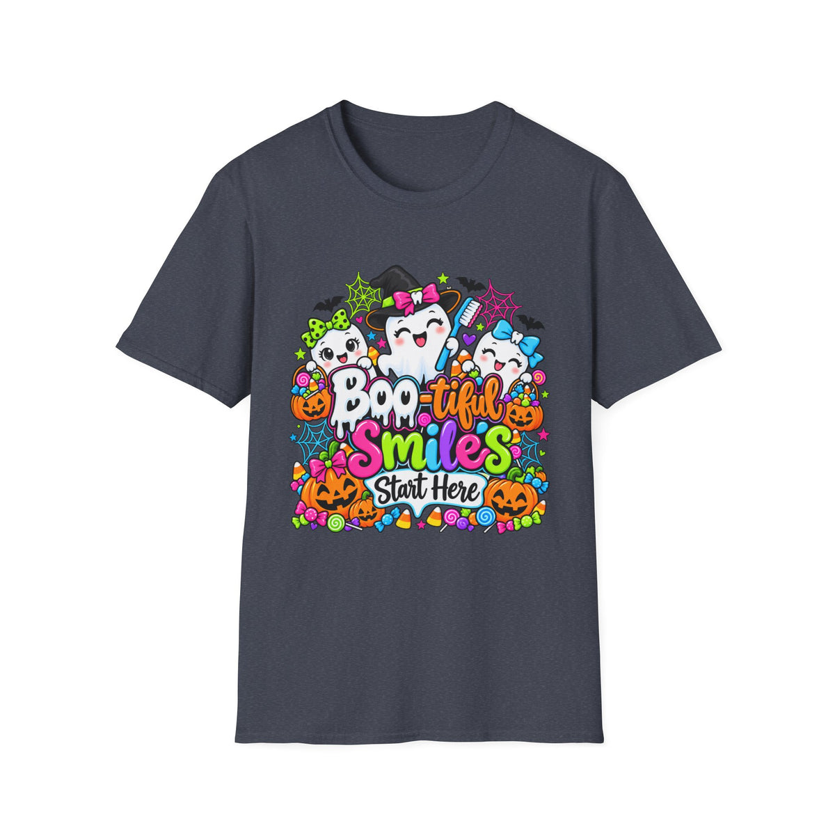 Boo-tiful Smiles Start Here Halloween T-Shirt