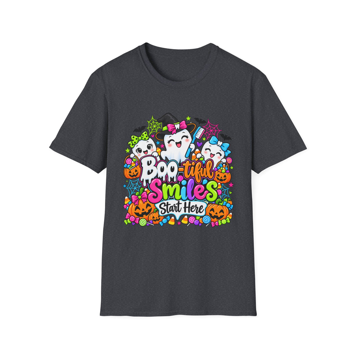 Boo-tiful Smiles Start Here Halloween T-Shirt