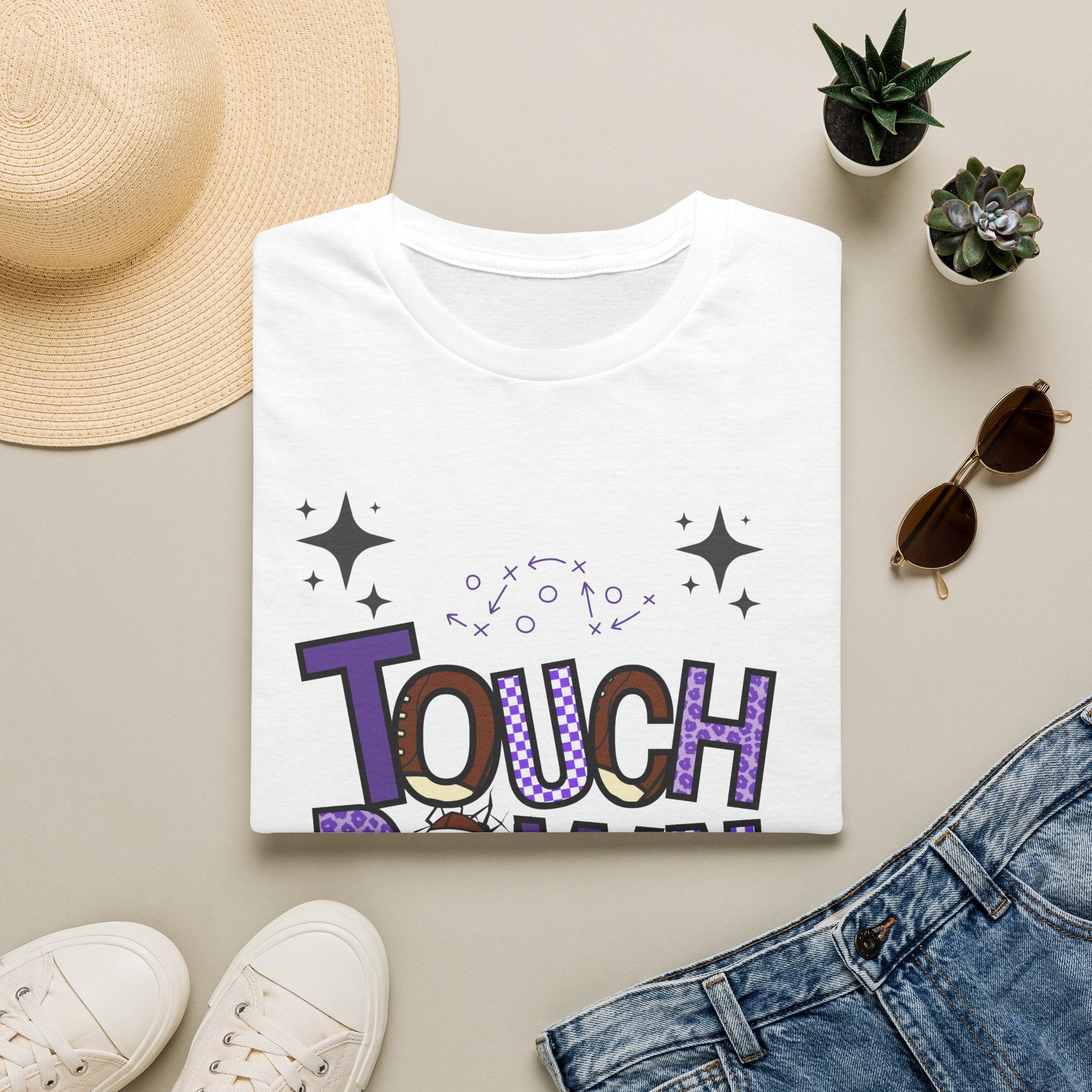 Touchdown Season T-Shirt — Fun Purple Football Graphic Tee