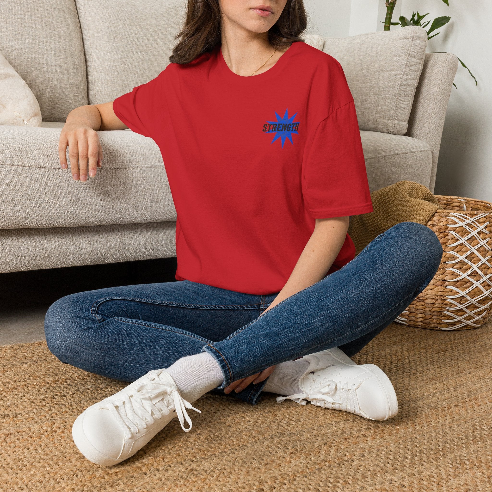 Strength "You Can Do It" T-Shirt — Minimal Blue Logo Tee