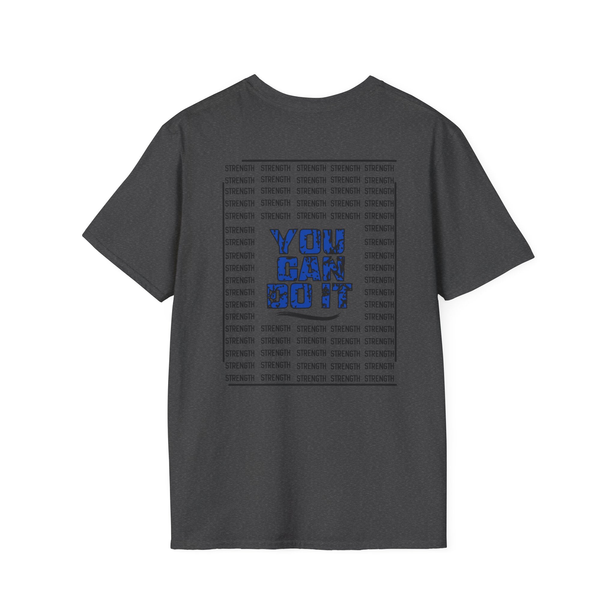 Strength "You Can Do It" T-Shirt — Minimal Blue Logo Tee
