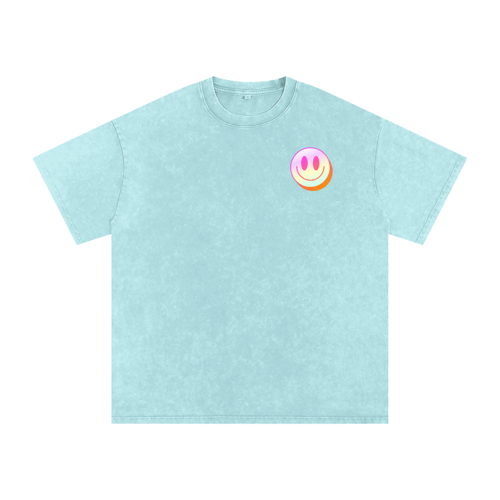 Snow Washed Oversized Cotton Slay All Day T-Shirt