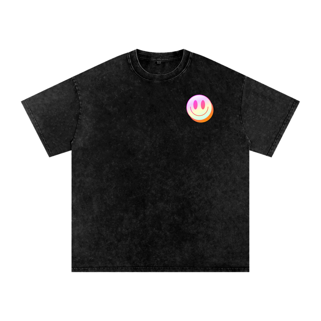 Snow Washed Oversized Cotton Slay All Day T-Shirt