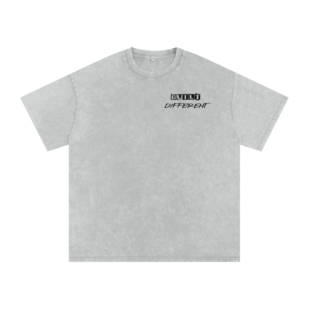 Runs on Spite -Snow Washed Oversized Cotton T-Shirt