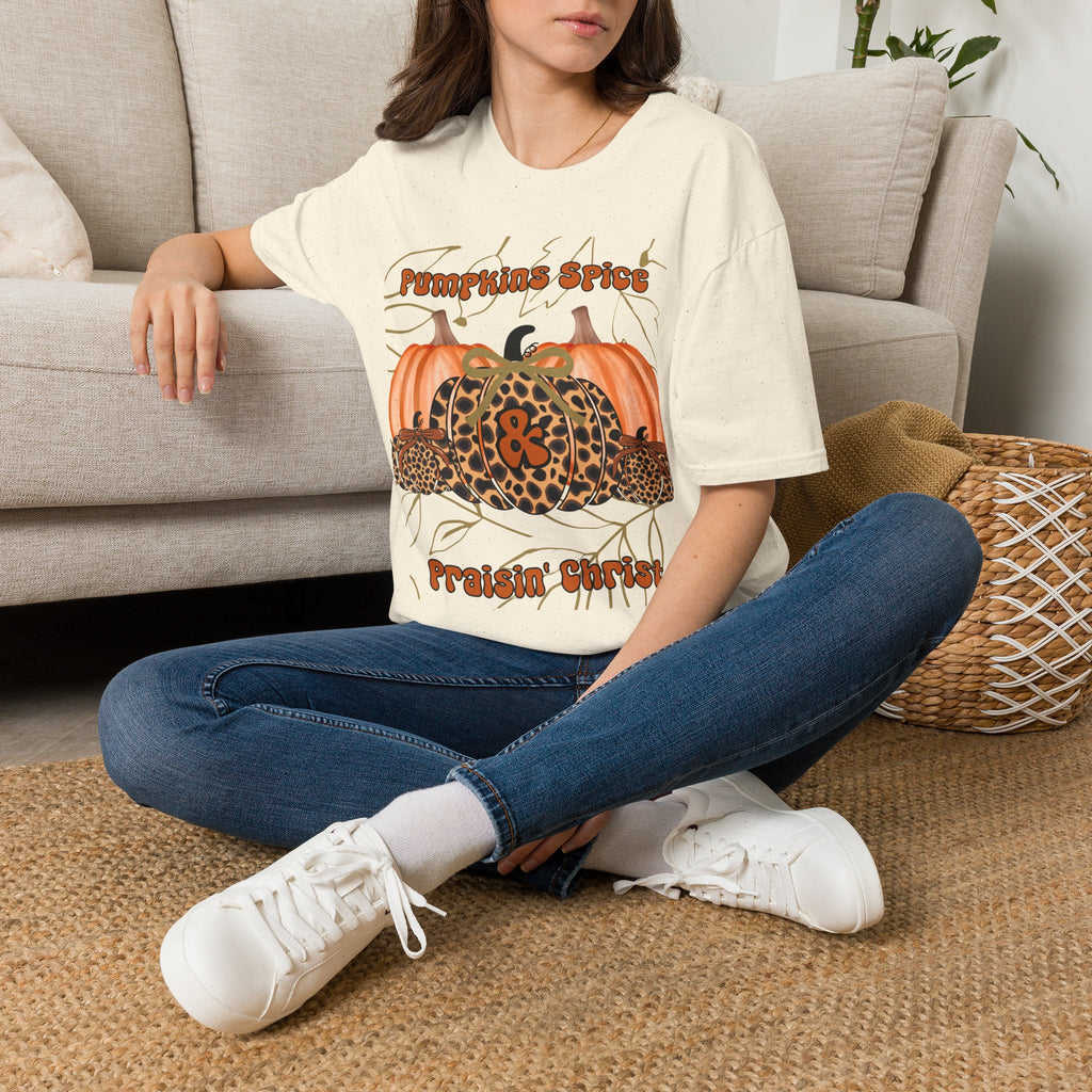 Pumpkin Spice Leopard Tee — Fall Graphic T‑Shirt
