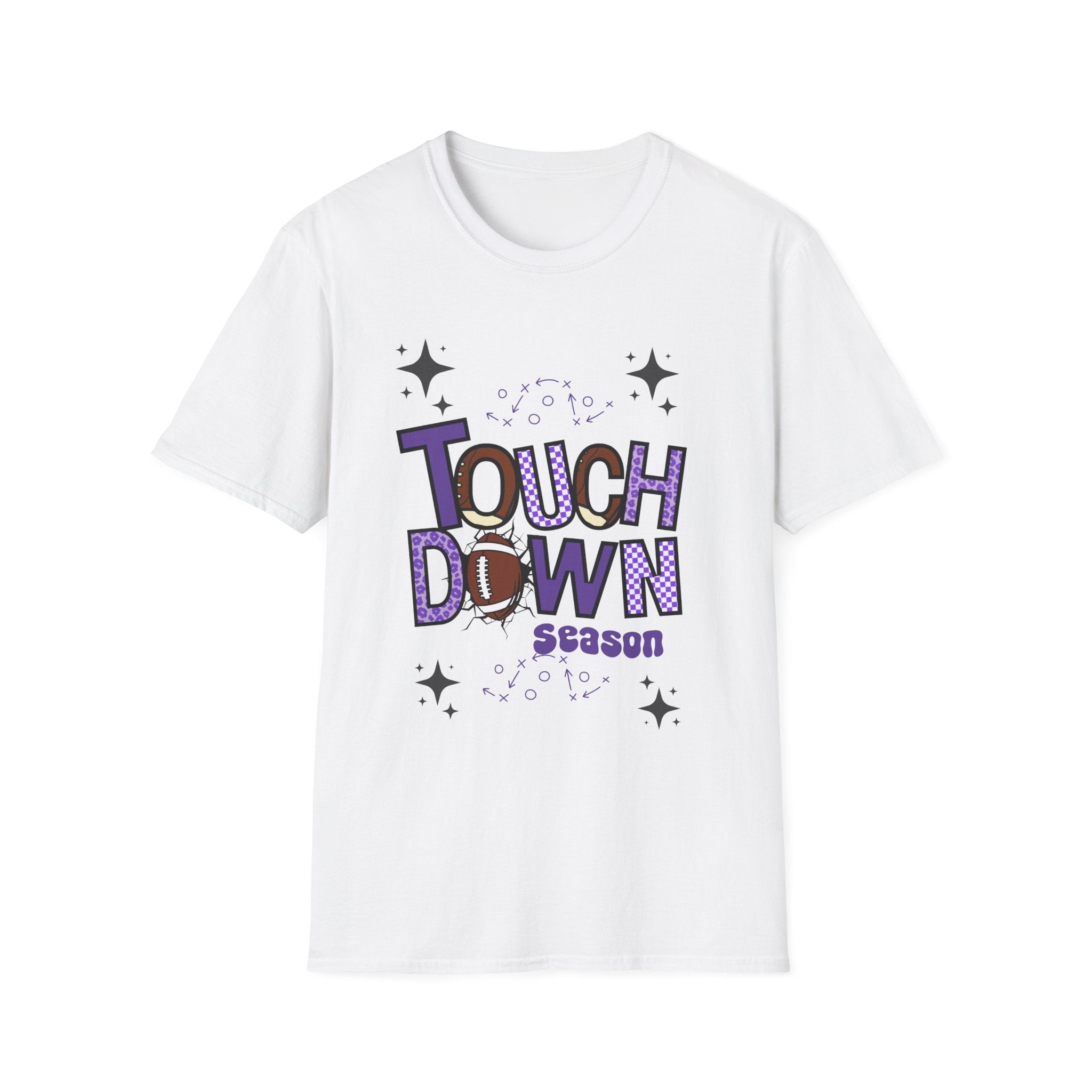 Touchdown Season T-Shirt — Fun Purple Football Graphic Tee