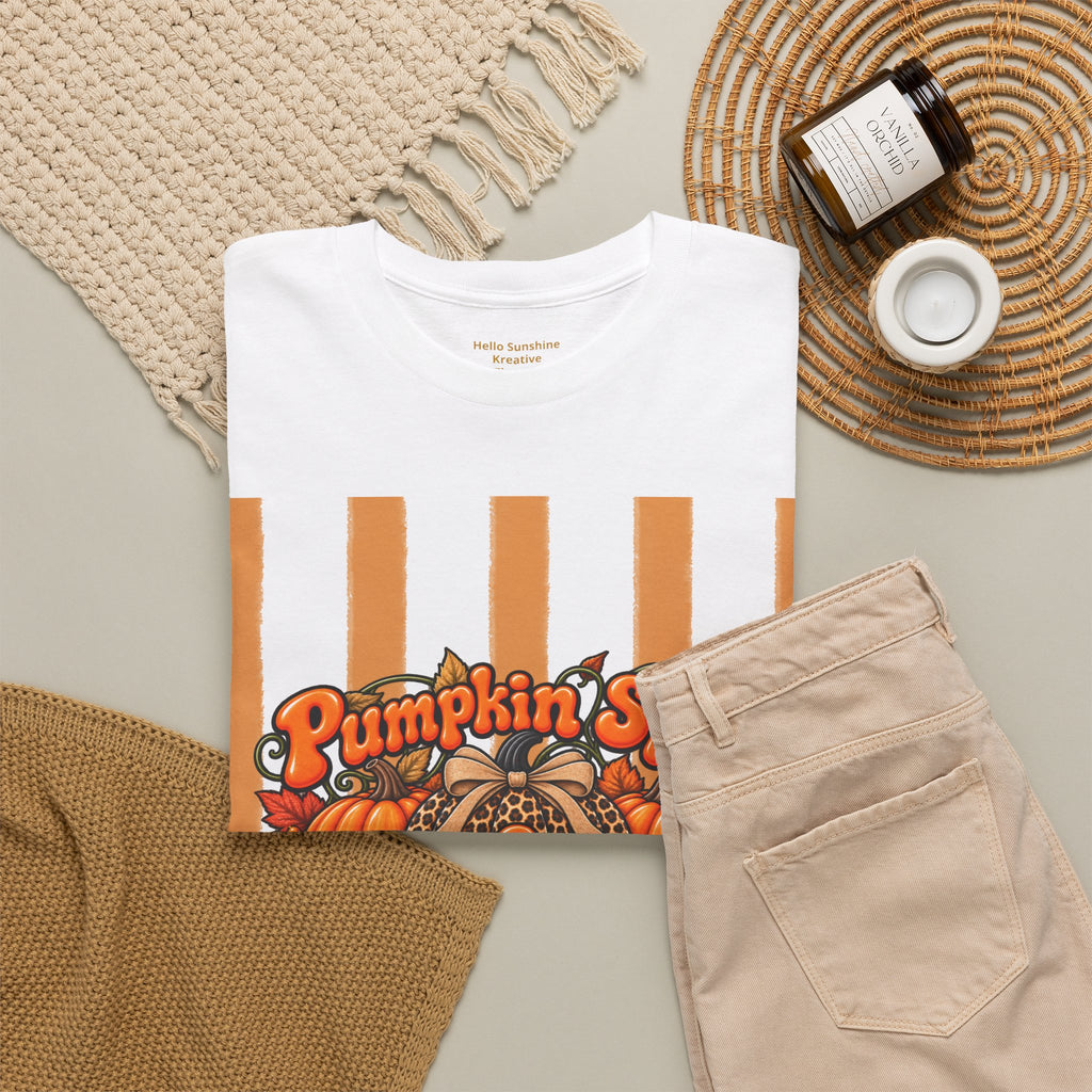Pumpkin Spice & Praisin' Christ Tee — Fall Christian Pumpkin Graphic T-Shirt