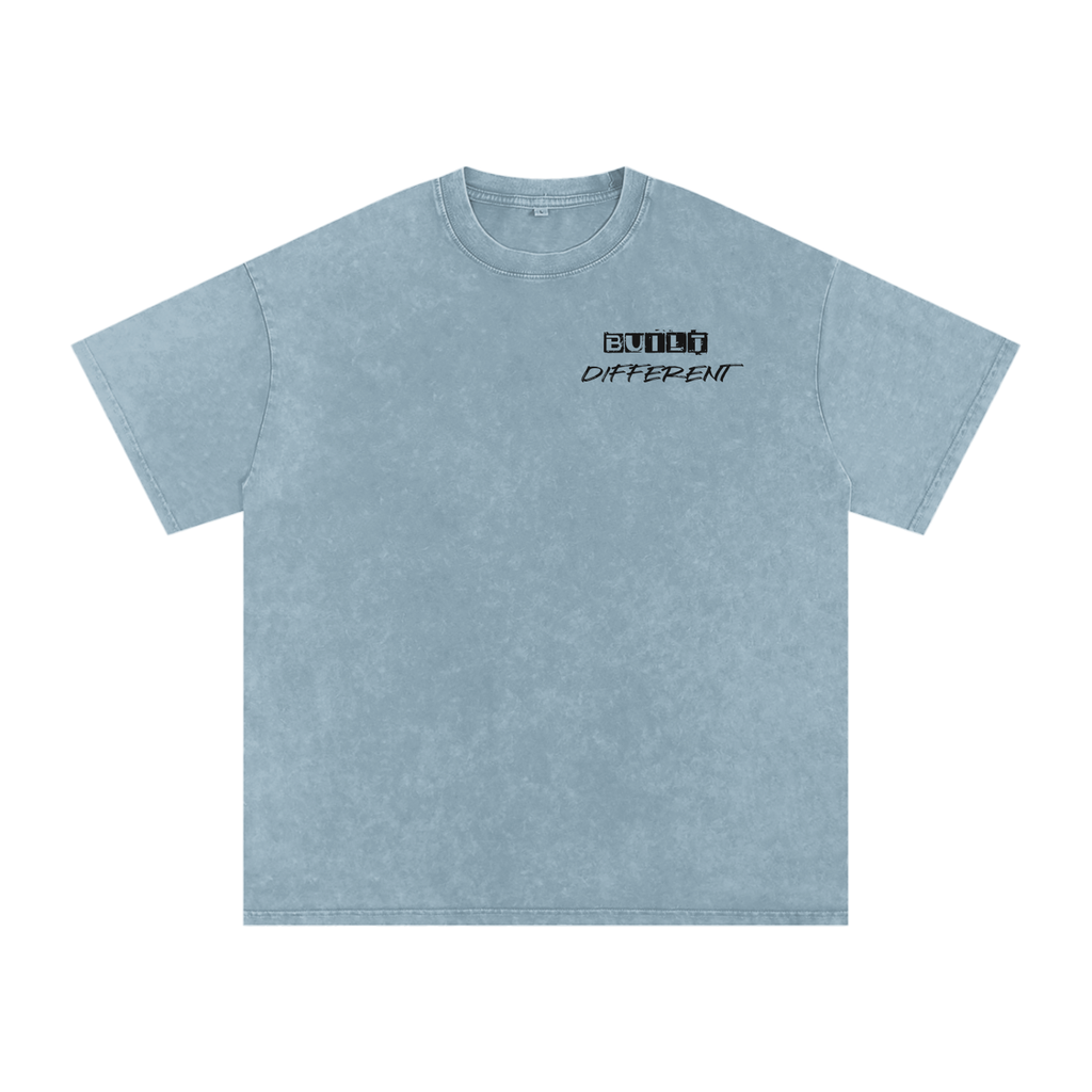 Runs on Spite -Snow Washed Oversized Cotton T-Shirt