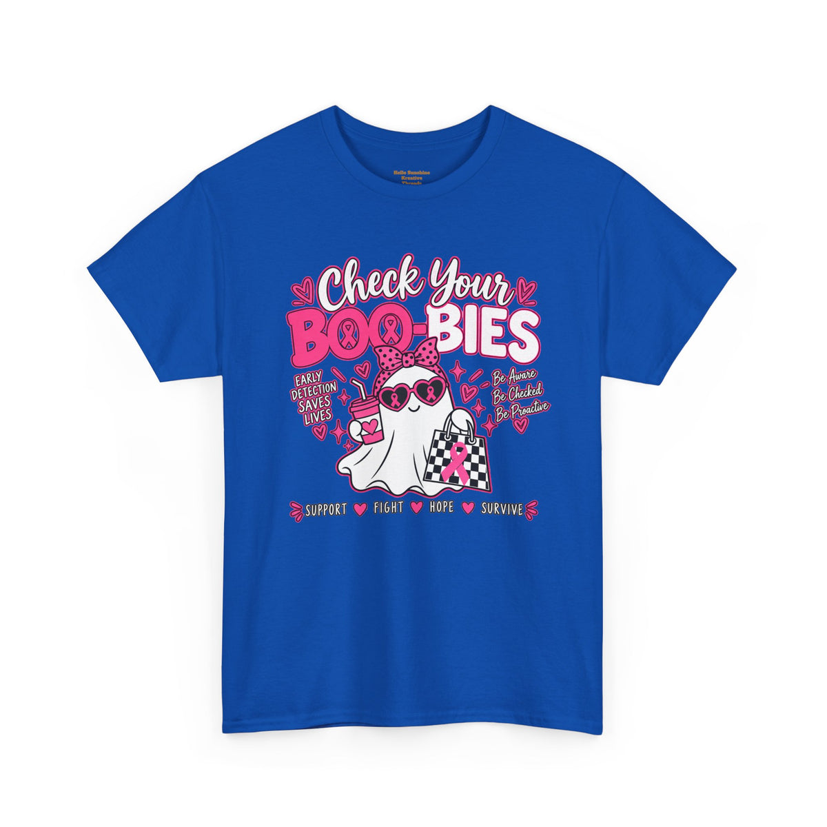 Check Your Boo-bies Tee — Breast Cancer Awareness Ghost Graphic T-Shirt