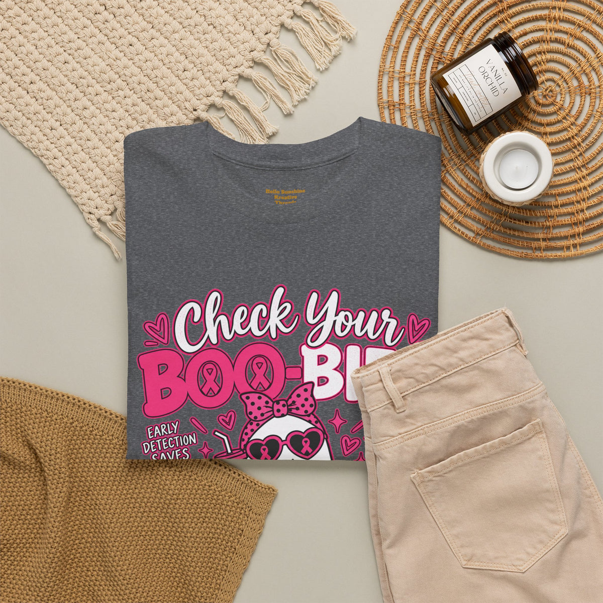 Check Your Boo-bies Tee — Breast Cancer Awareness Ghost Graphic T-Shirt