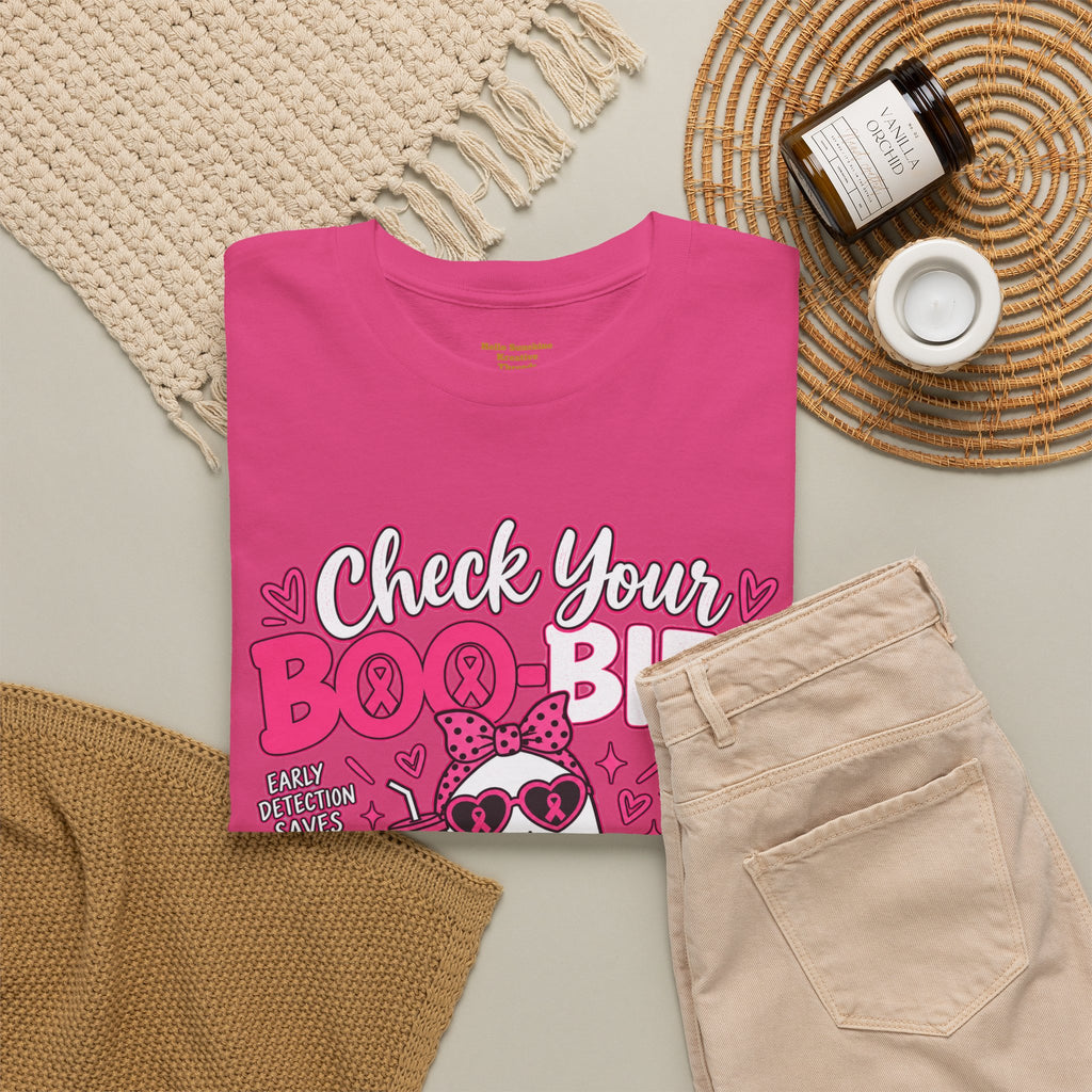 Check Your Boo-bies Tee — Breast Cancer Awareness Ghost Graphic T-Shirt