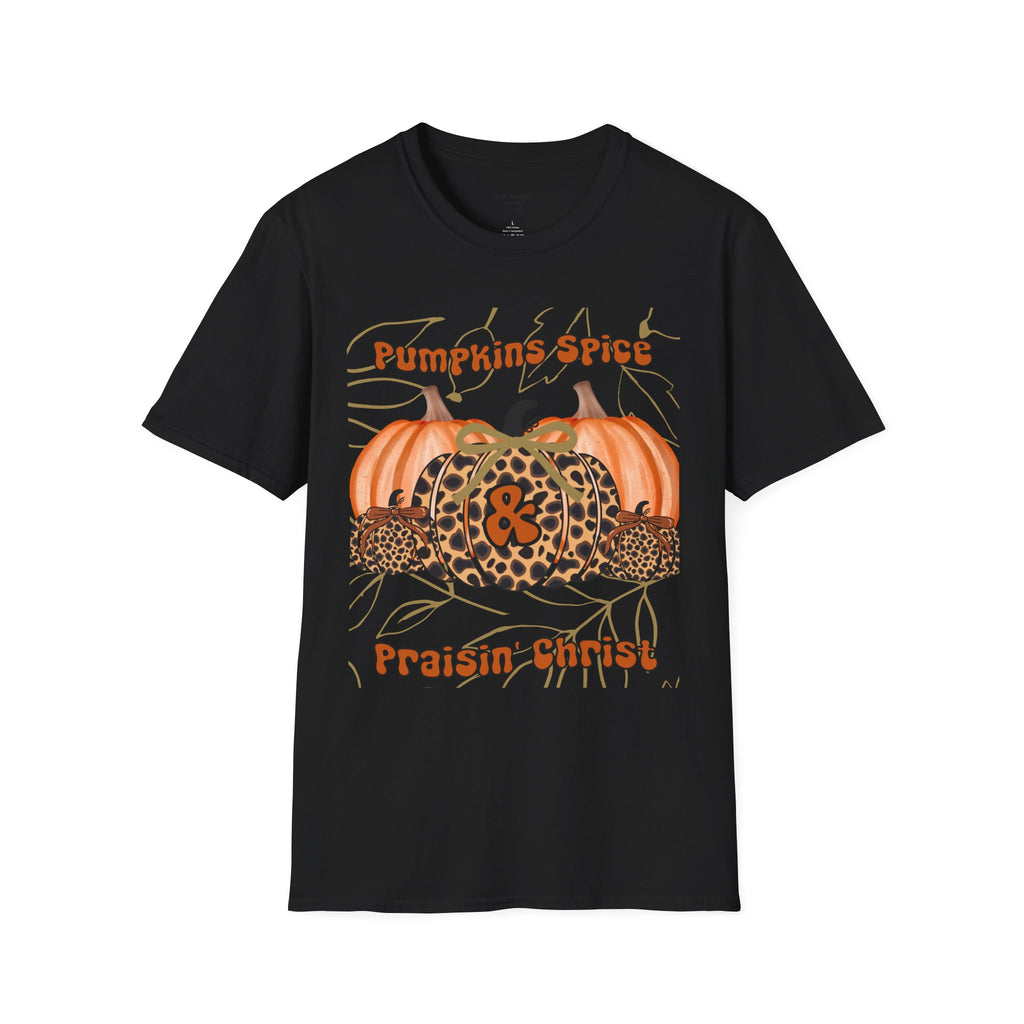 Pumpkin Spice Leopard Tee — Fall Graphic T‑Shirt