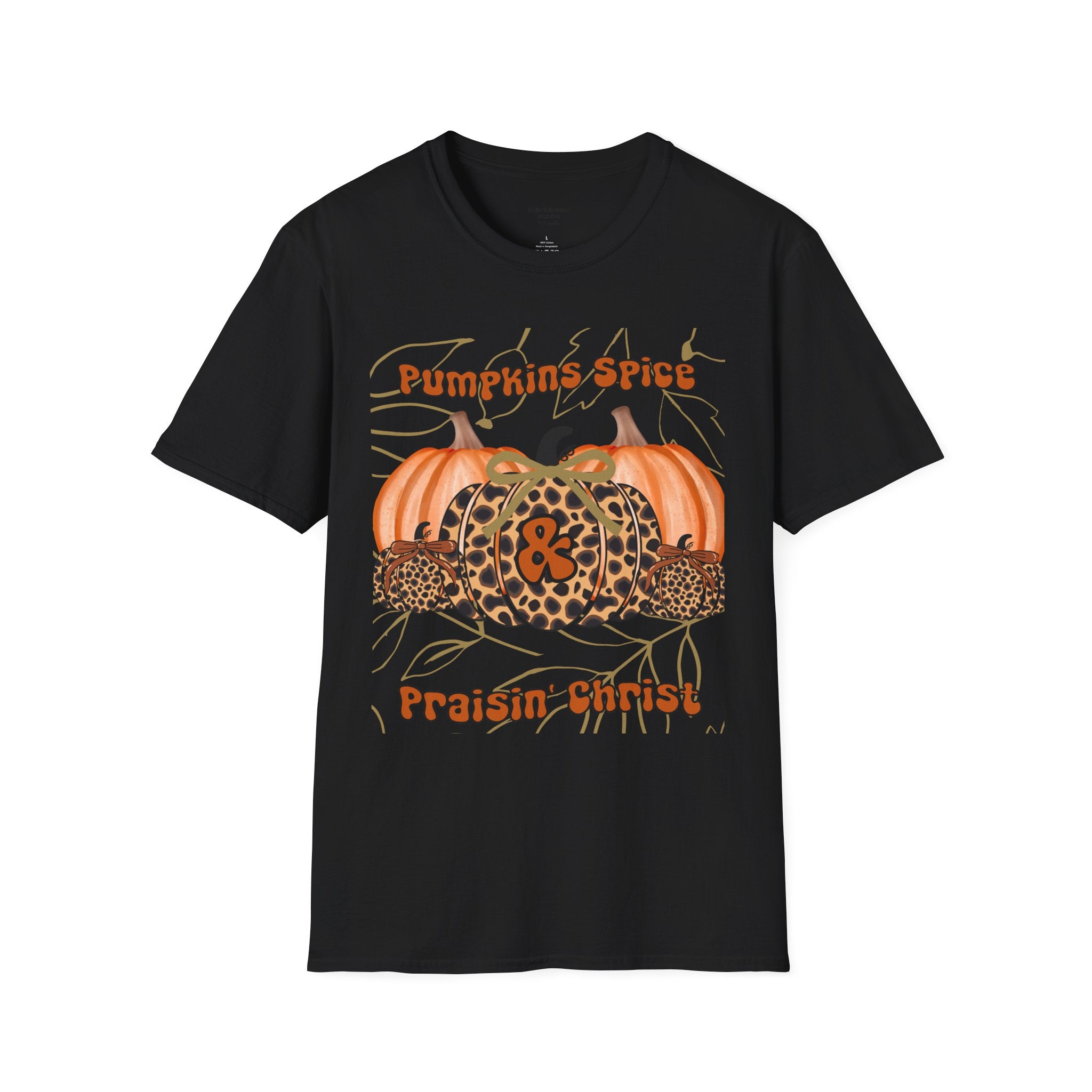 Pumpkin Spice Leopard Tee — Fall Graphic T‑Shirt