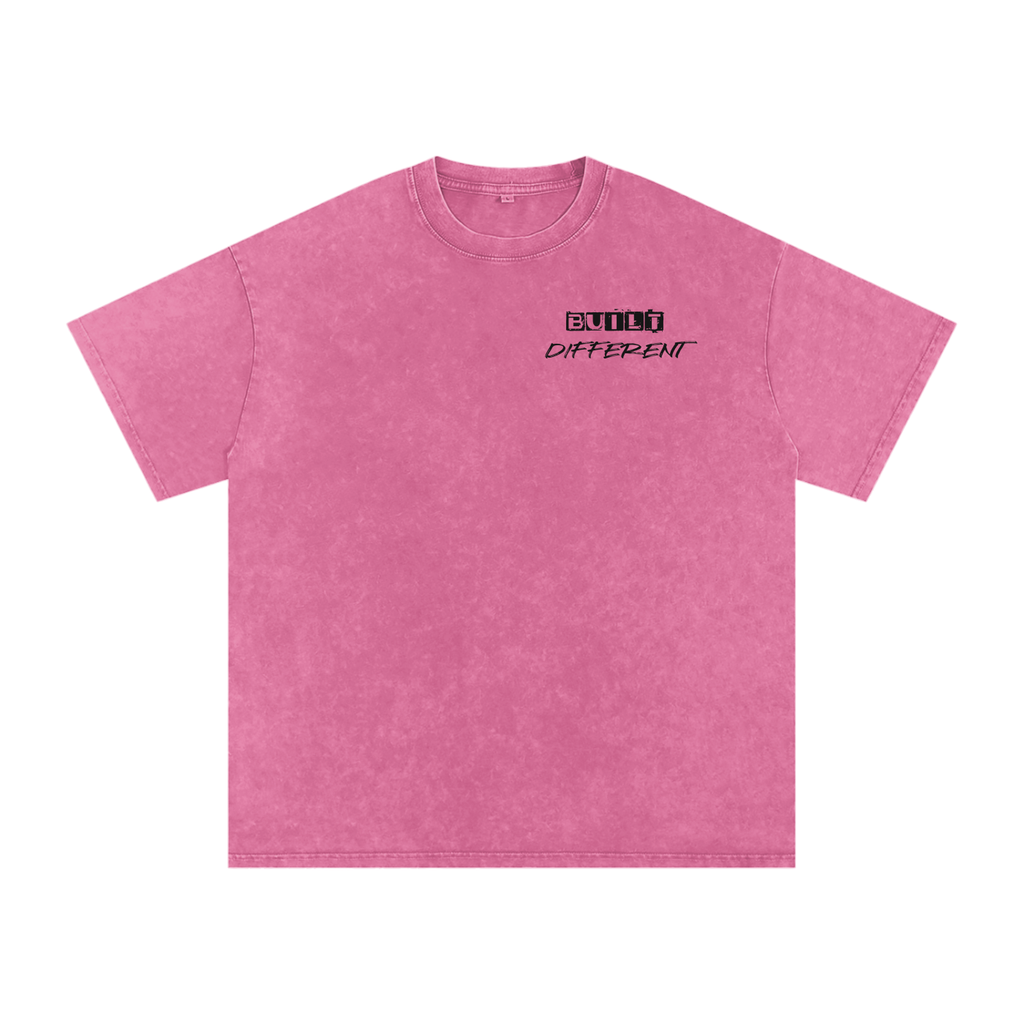 Runs on Spite -Snow Washed Oversized Cotton T-Shirt