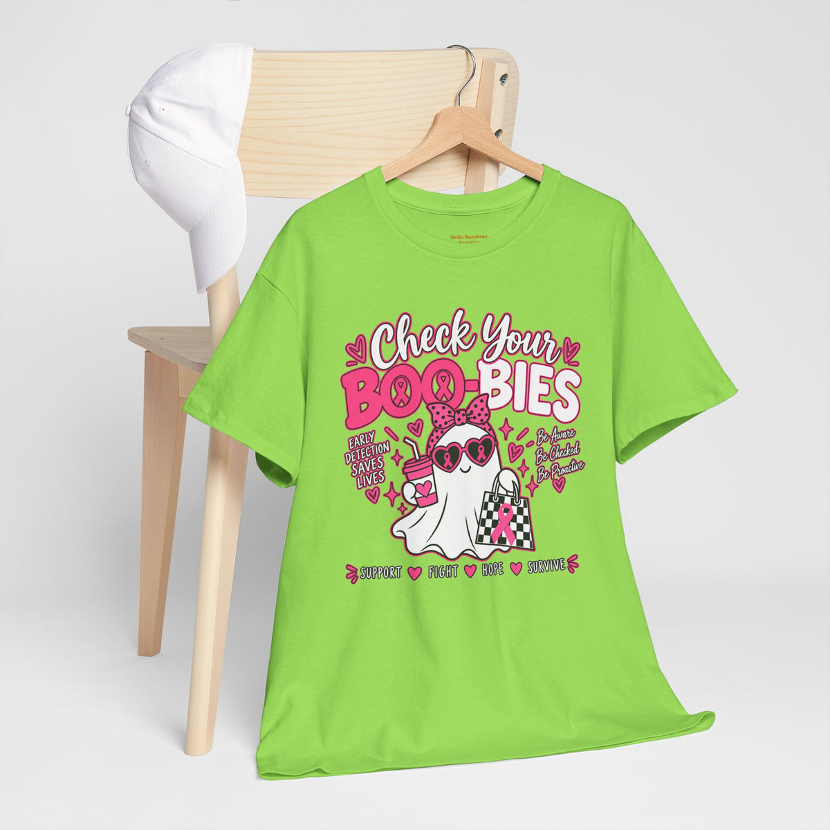 Check Your Boo-bies Tee — Breast Cancer Awareness Ghost Graphic T-Shirt