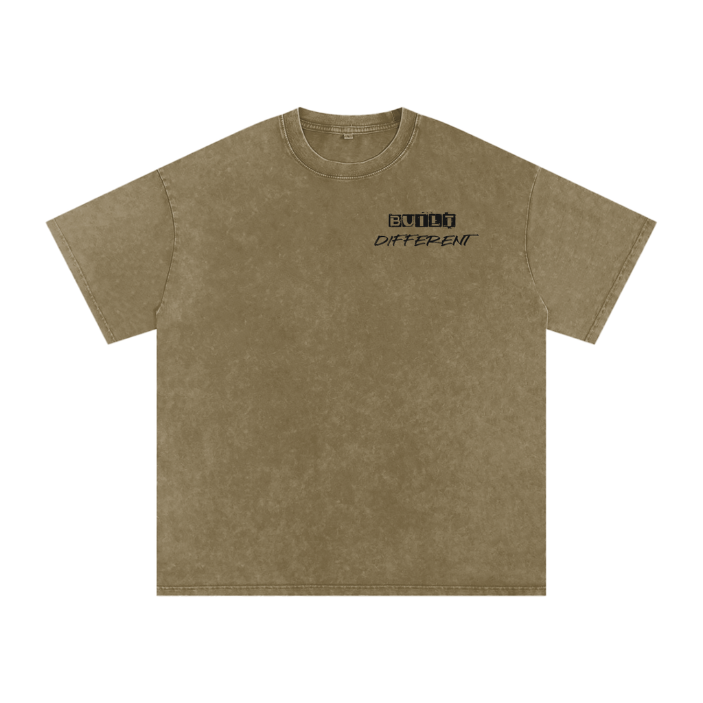 Runs on Spite -Snow Washed Oversized Cotton T-Shirt