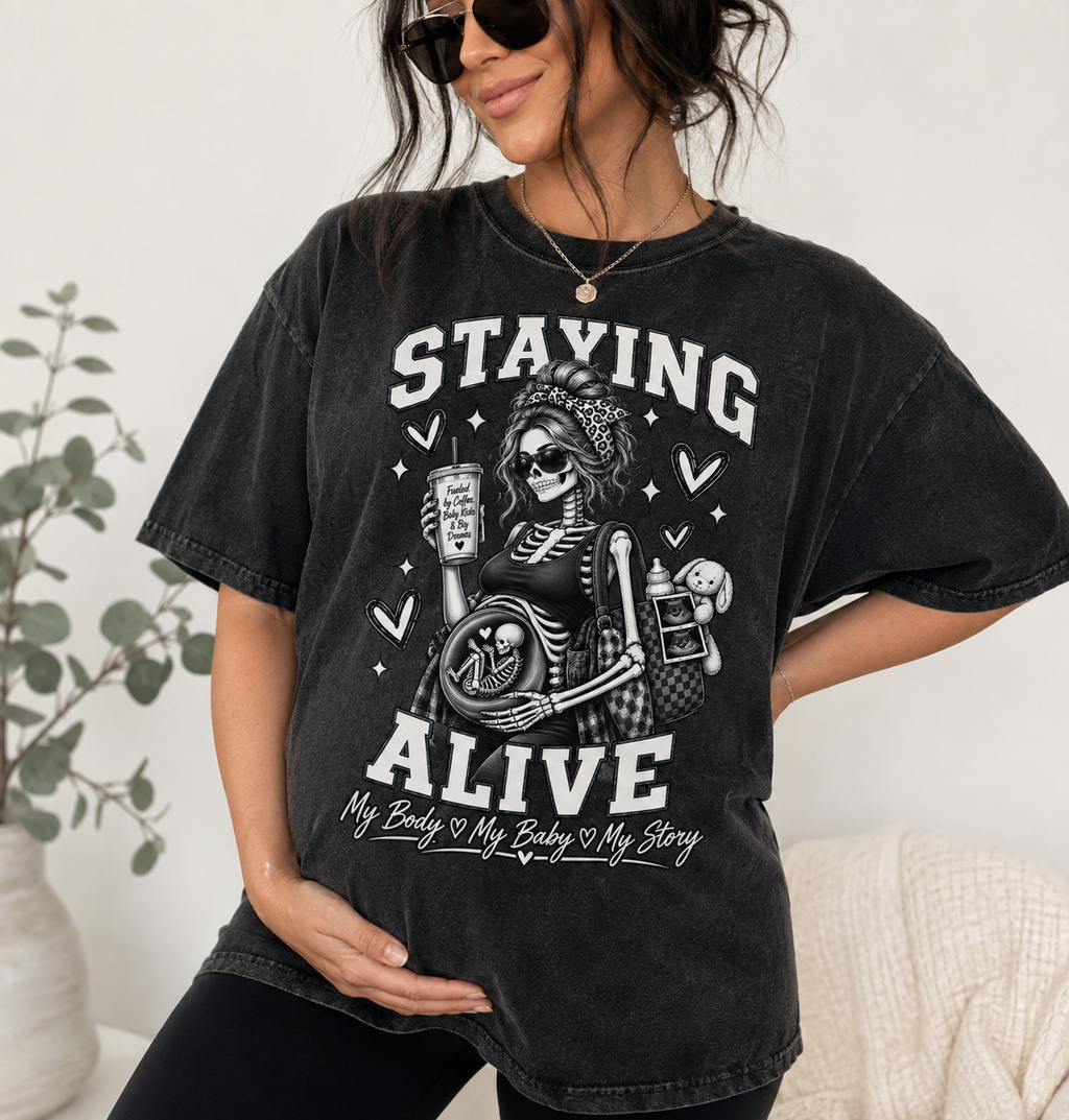 Snow Washed Oversized Cotton T-Shirt