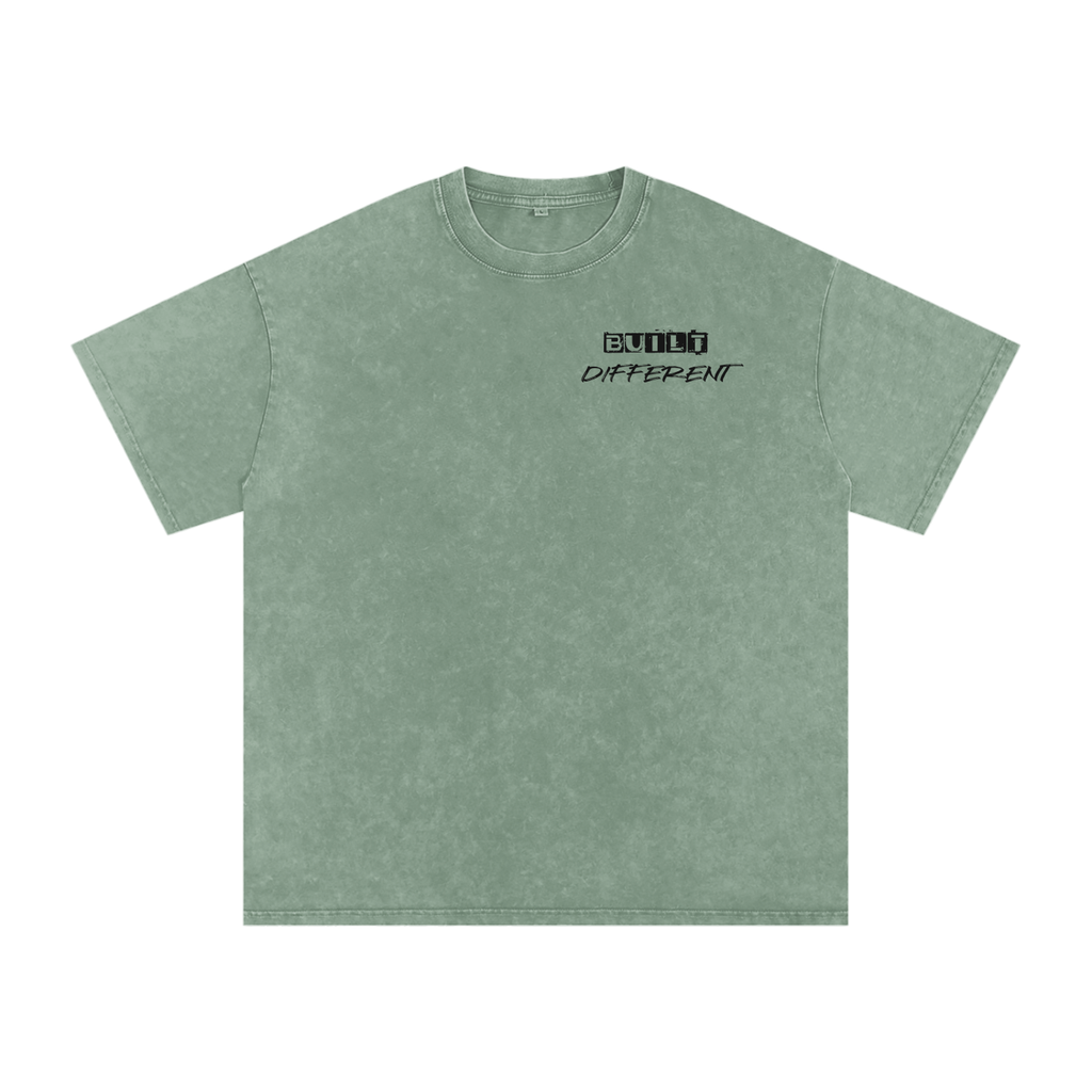 Runs on Spite -Snow Washed Oversized Cotton T-Shirt
