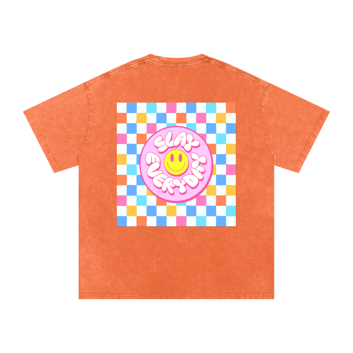 Snow Washed Oversized Cotton Slay All Day T-Shirt