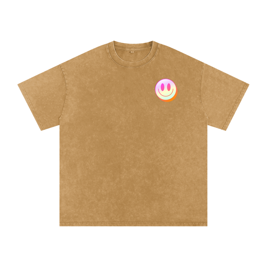Snow Washed Oversized Cotton Slay All Day T-Shirt