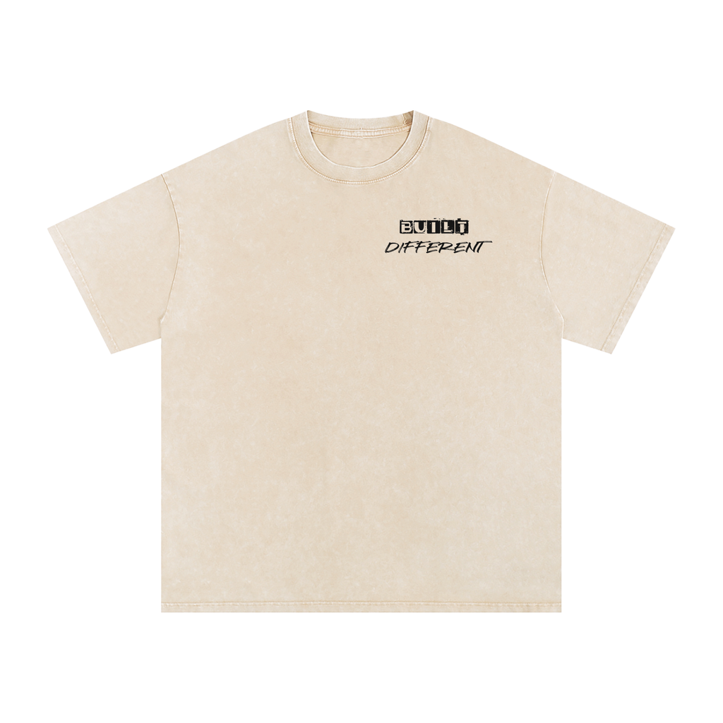 Runs on Spite -Snow Washed Oversized Cotton T-Shirt